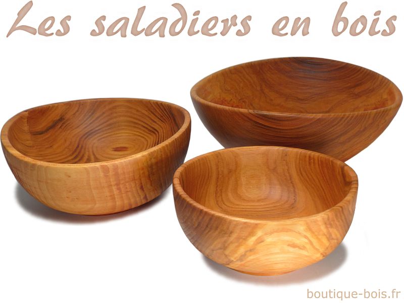 avantages vaisselle en bois: les saladiers en bois